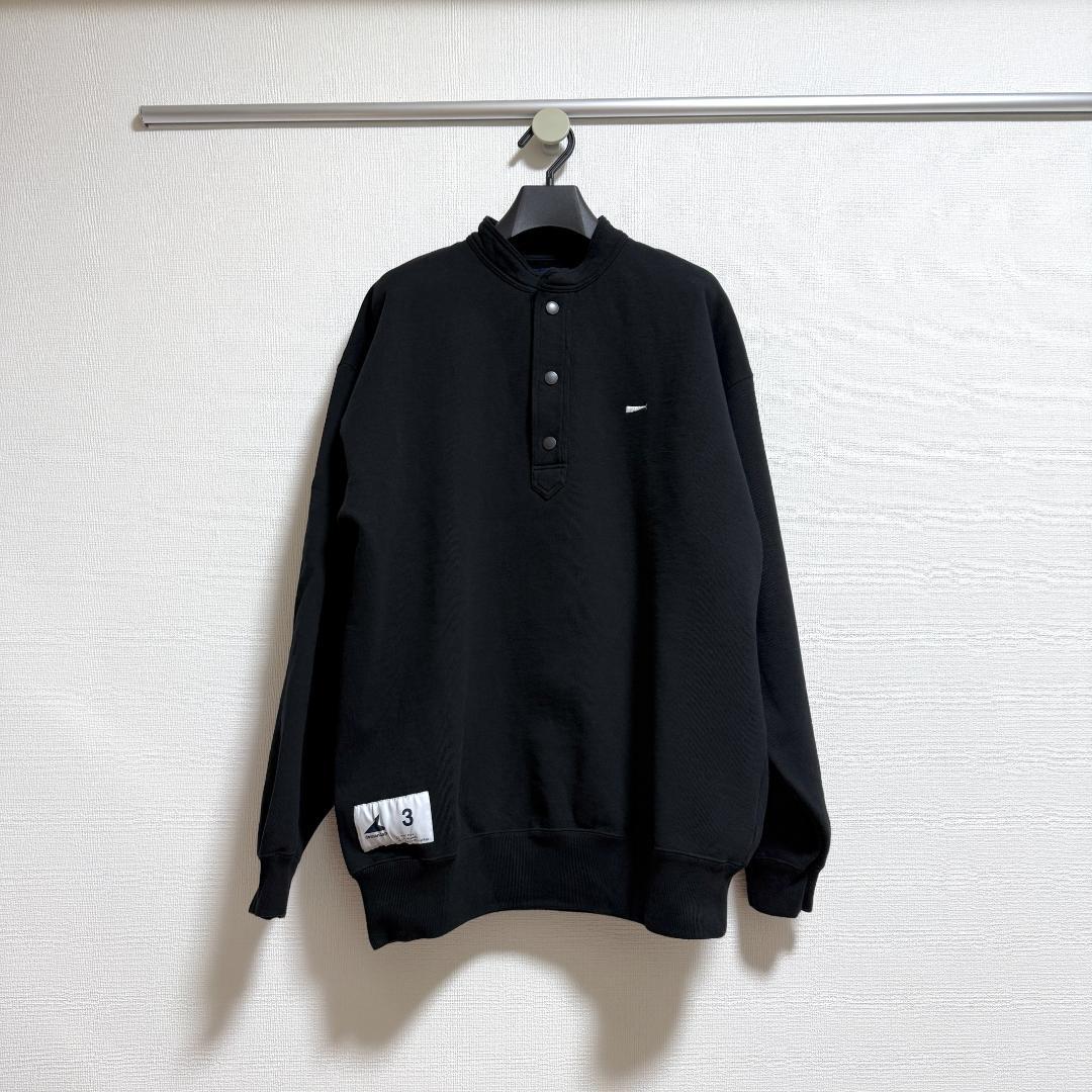 DESCENDANT VOIL HENLEY NECK ブラック 24AW