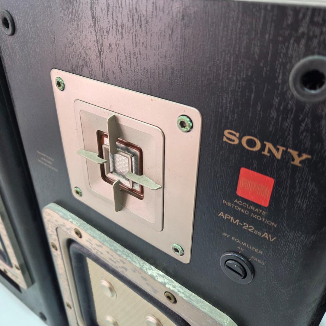 SONY ペアスピーカー APM-22ES 連番 大型スピーカー 木目調 レトロ