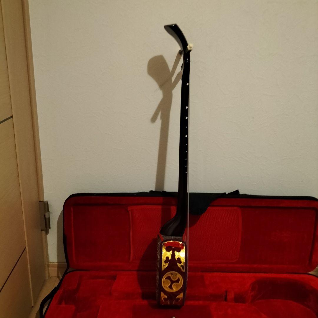 三線 沖縄 蛇皮表1枚張り 裏強化張り 棹重め