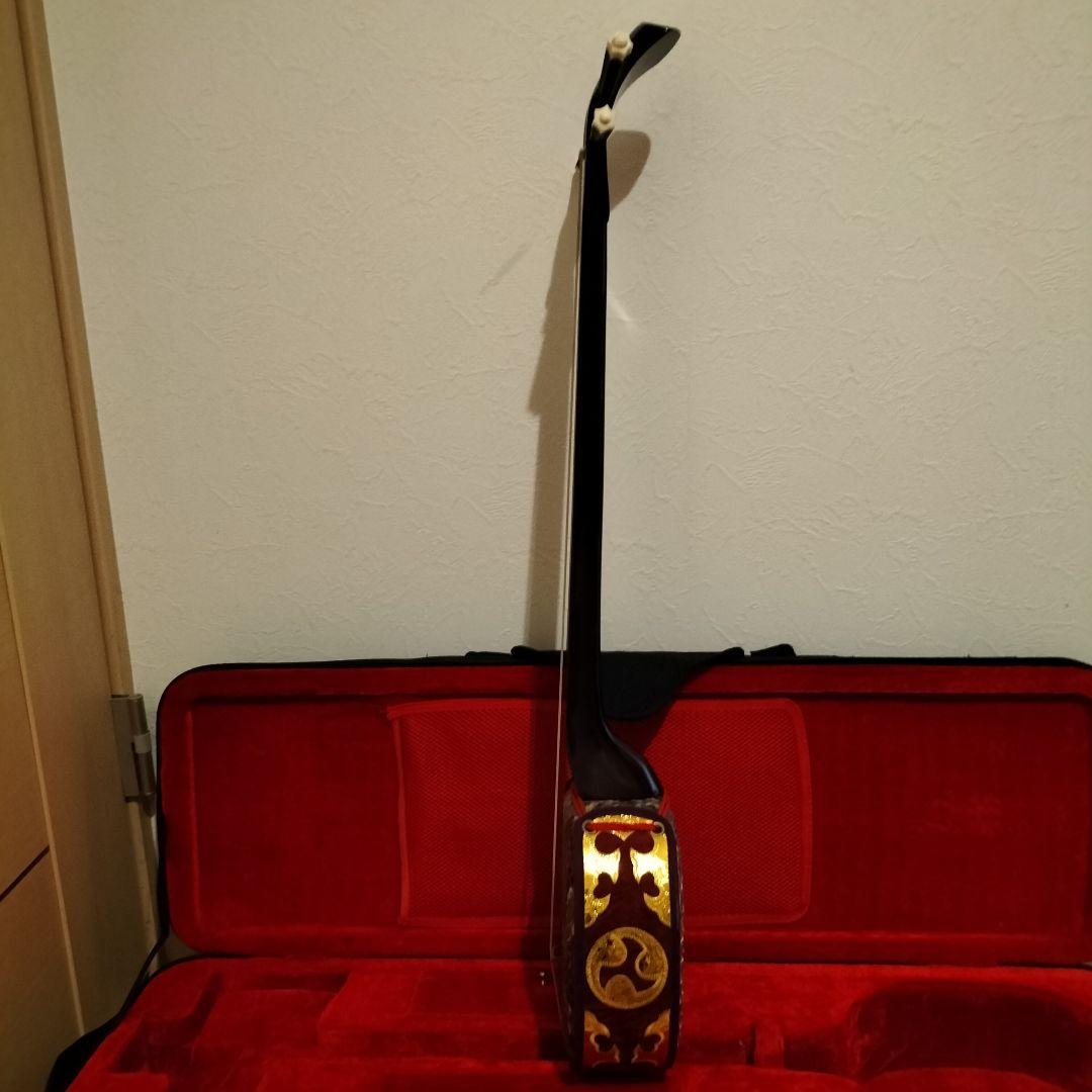 三線 沖縄 蛇皮表1枚張り 裏強化張り 棹重め