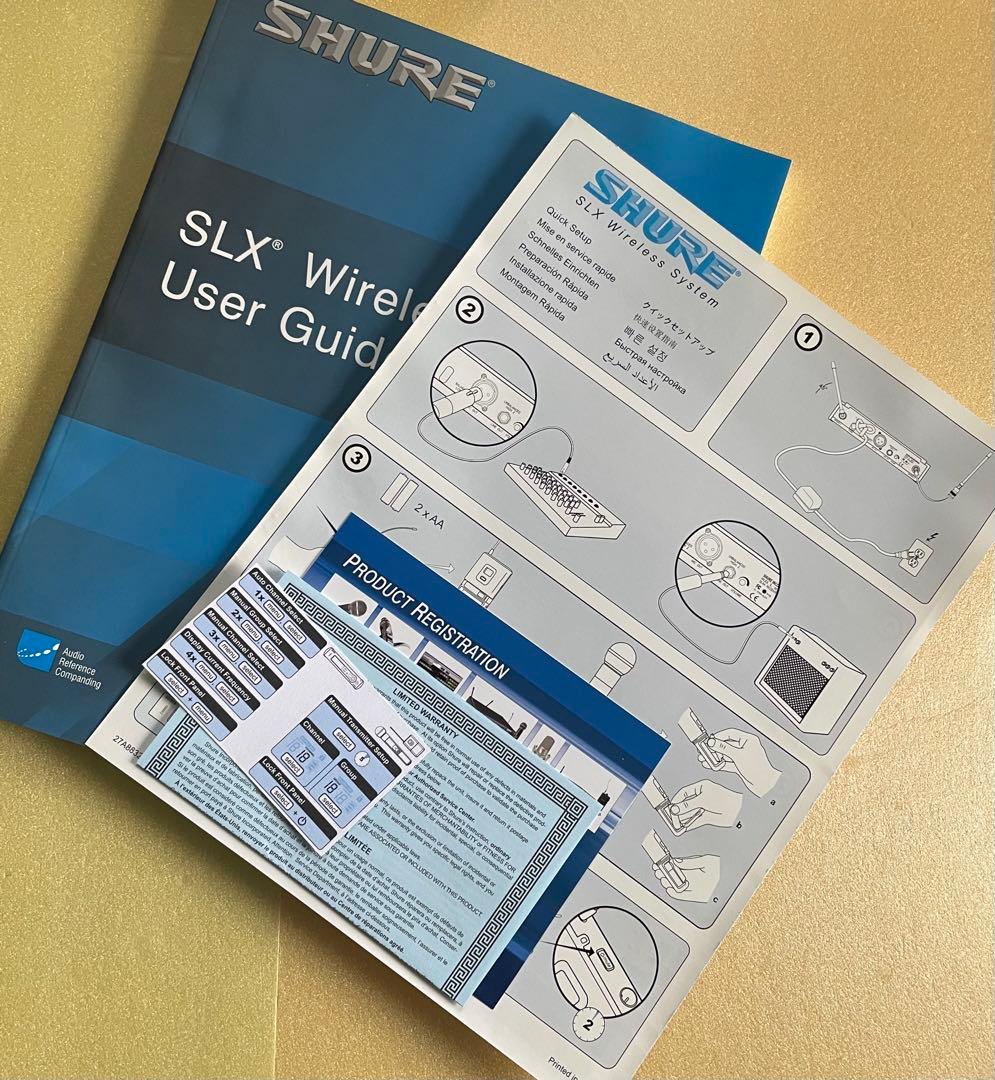 SHURE SLX4 -SM 58 ワイヤレスマイクセット ラックおまけ