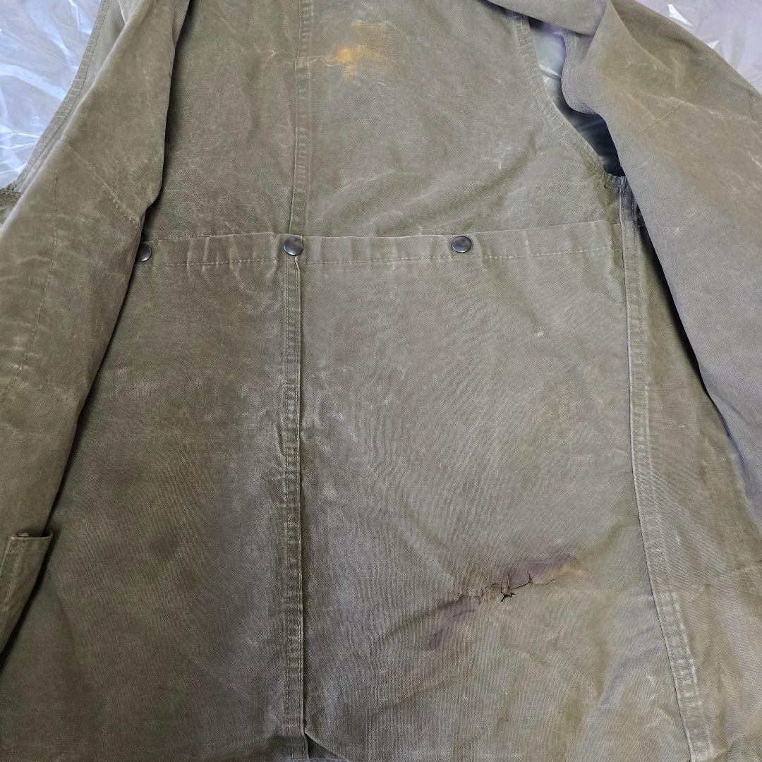 HINSON/ベスト/42/コットン/KHK/無地/40s/ムーンポケット