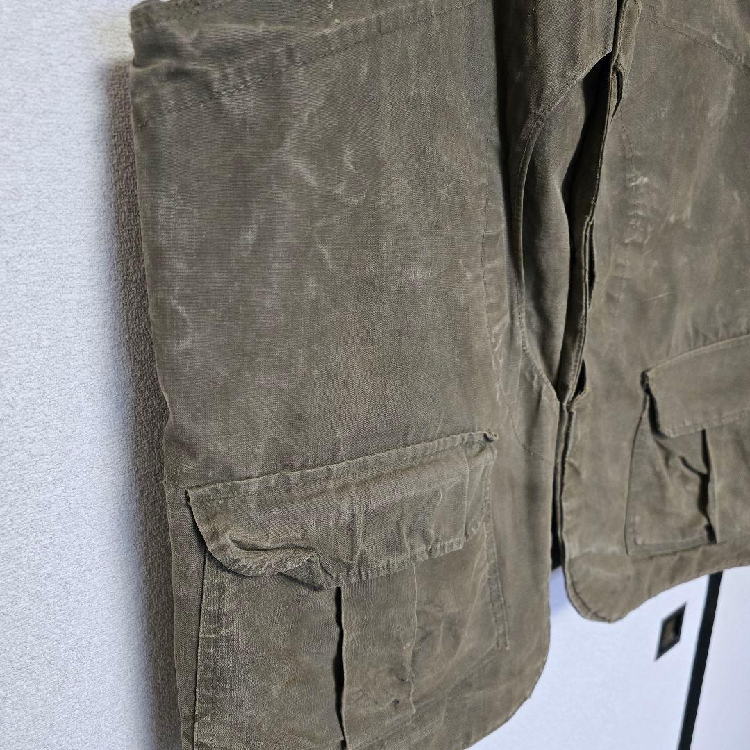 HINSON/ベスト/42/コットン/KHK/無地/40s/ムーンポケット