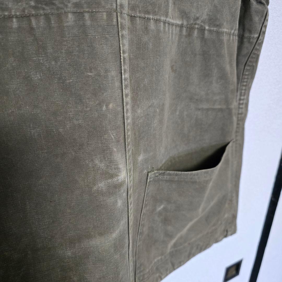 HINSON/ベスト/42/コットン/KHK/無地/40s/ムーンポケット