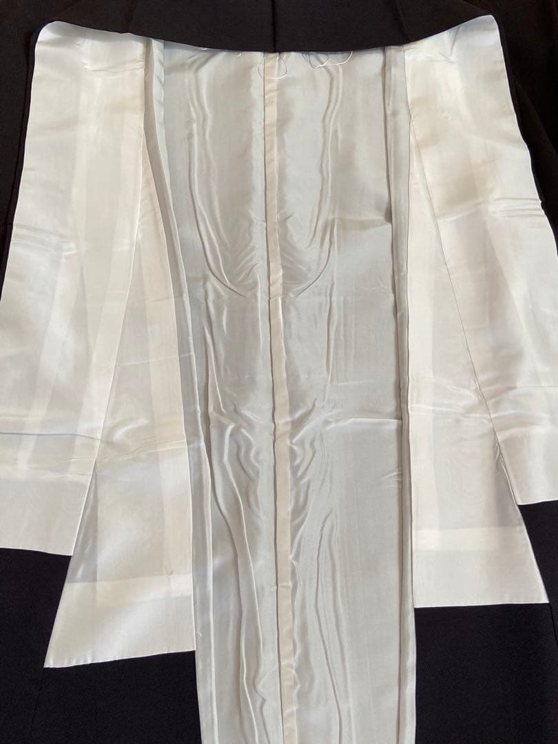 【未使用】黒紫色　金彩　蝶や花　蔦模様　訪問着（袷）フルセット