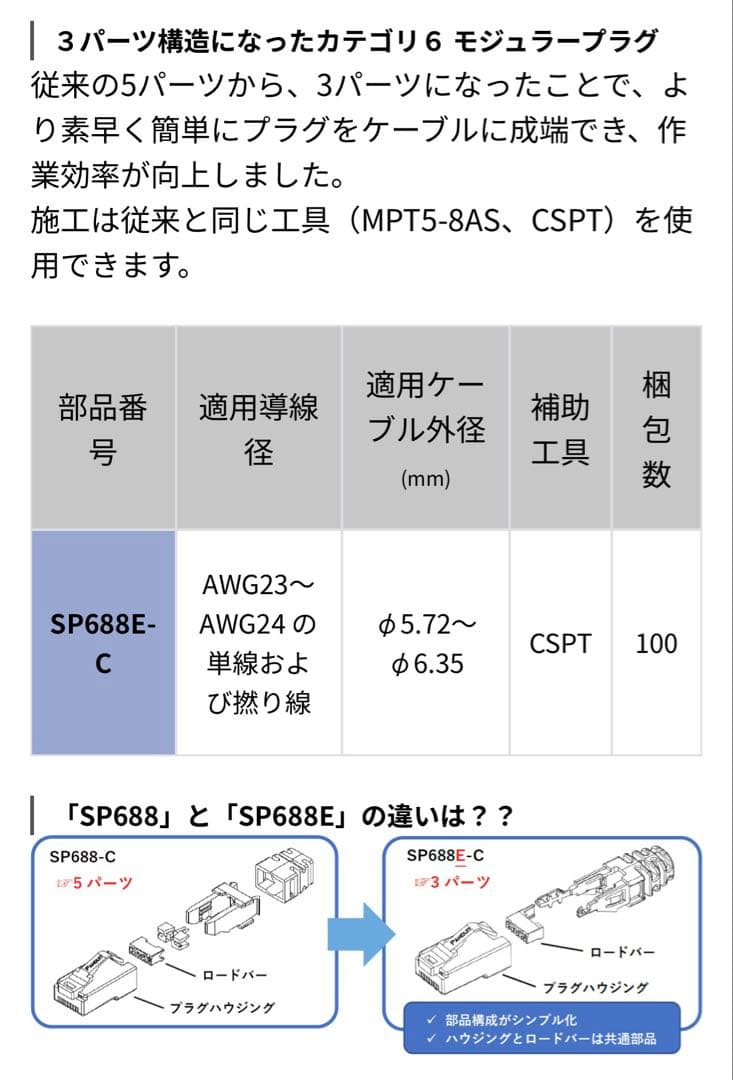SP688E-C 100個入り3箱セット
