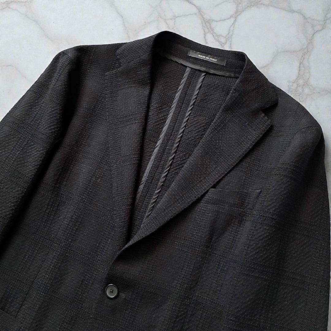 未使用級 TAGLIATORE テーラードジャケット DAKAR 黒 50