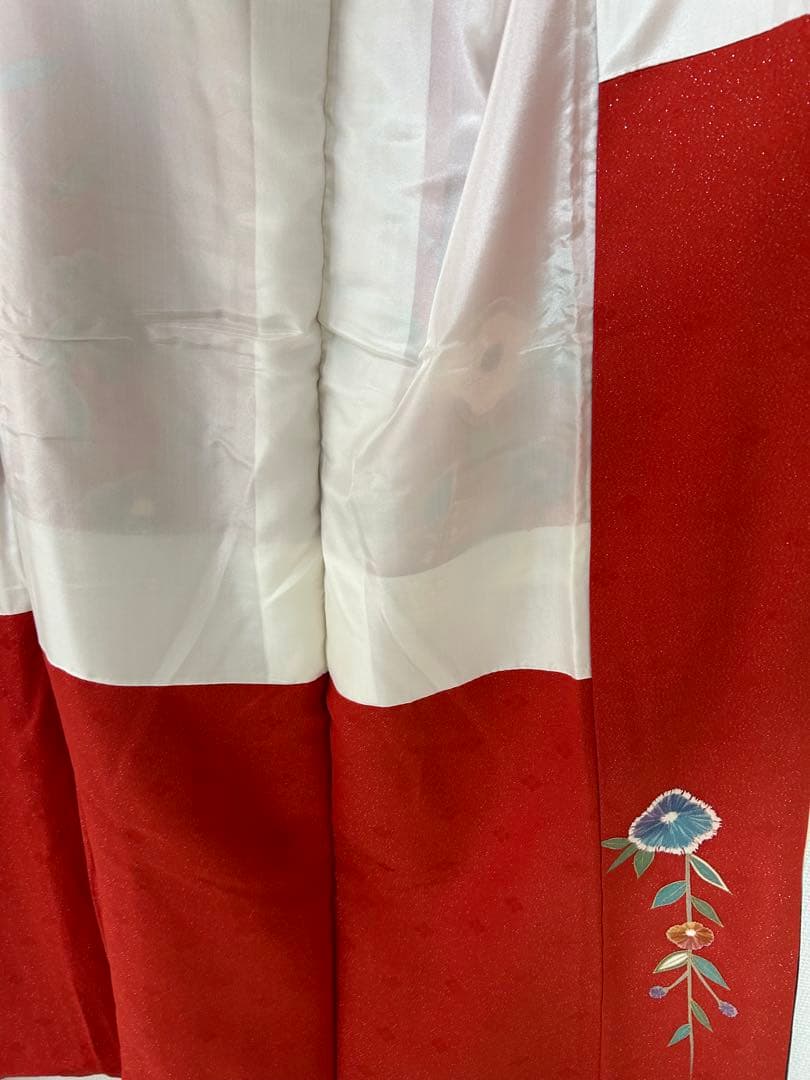 【 最終値下げ 】 豪華振袖５点セット！！　金通し　花柄　着物スキ倶楽部１９４