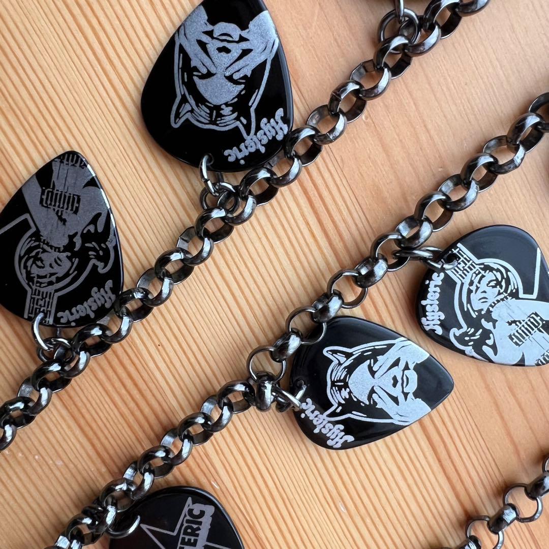 ヒステリックグラマー ギターピック マルチチェーン ブラック ウォレットチェーン