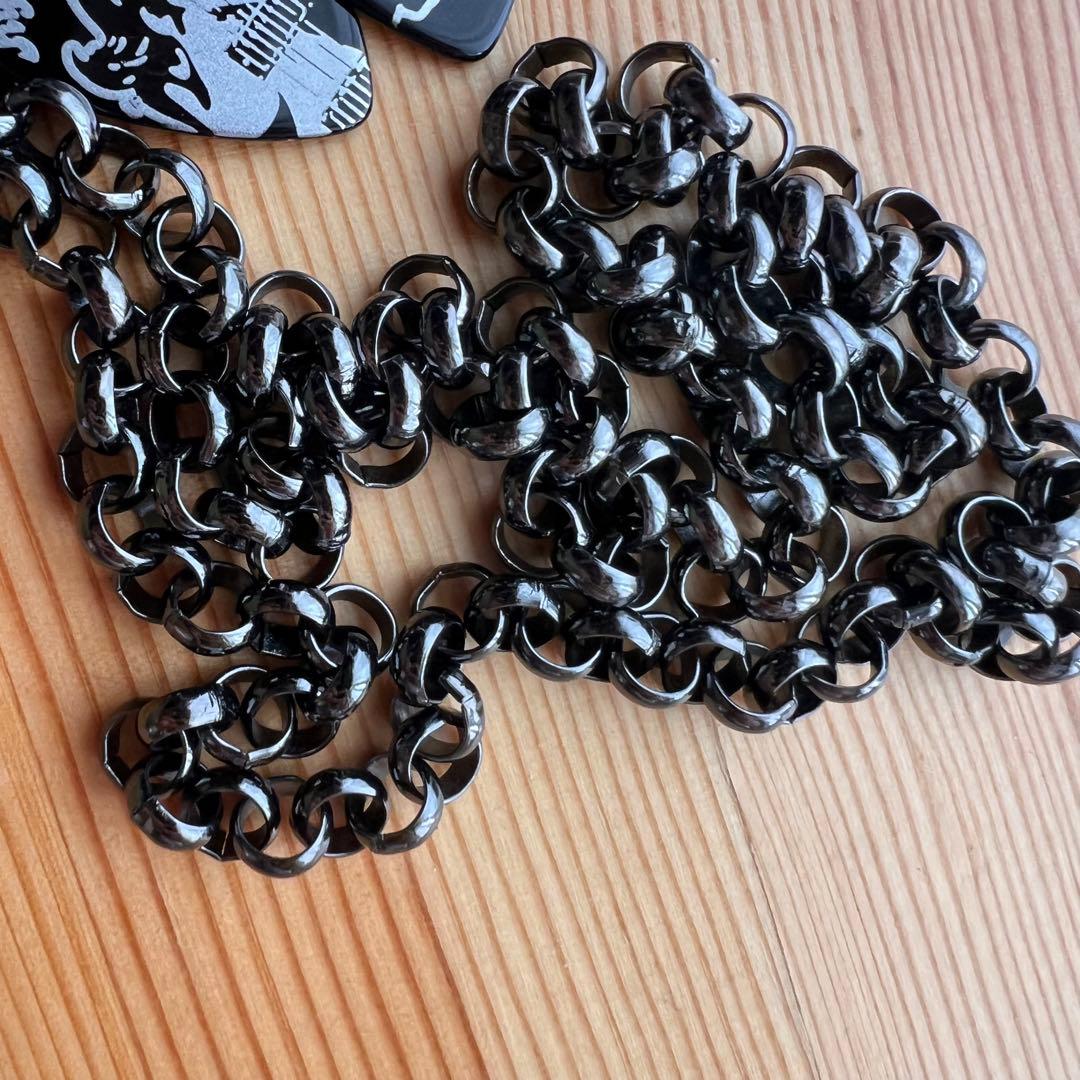 ヒステリックグラマー ギターピック マルチチェーン ブラック ウォレットチェーン