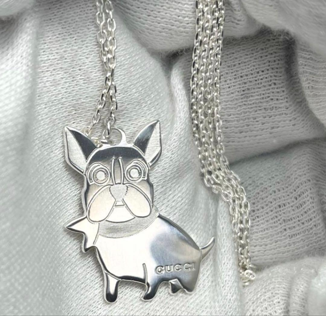 極美品‼️GUCCI フレンチブルドッグネックレス