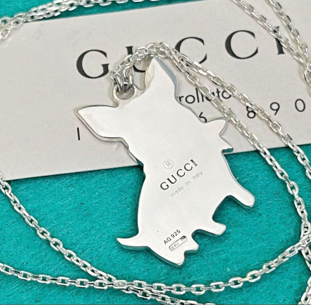 極美品‼️GUCCI フレンチブルドッグネックレス