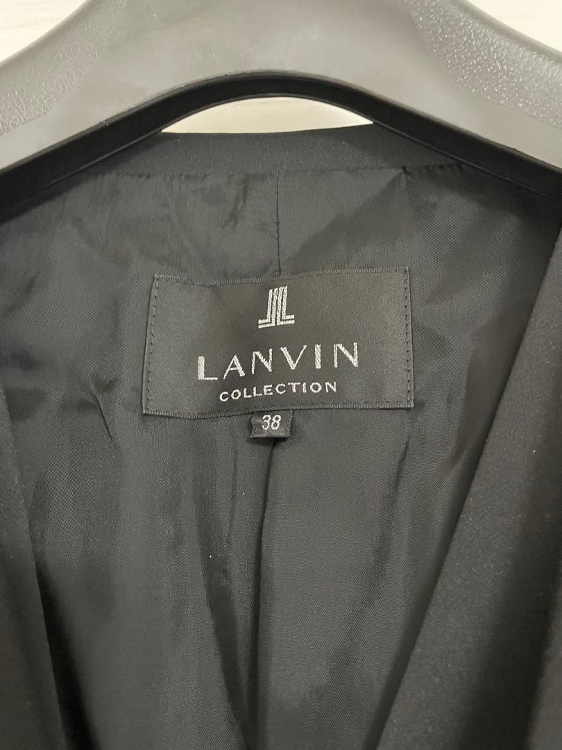 LANVIN ブラック テーラードジャケットパンツブラウス3点セット 38