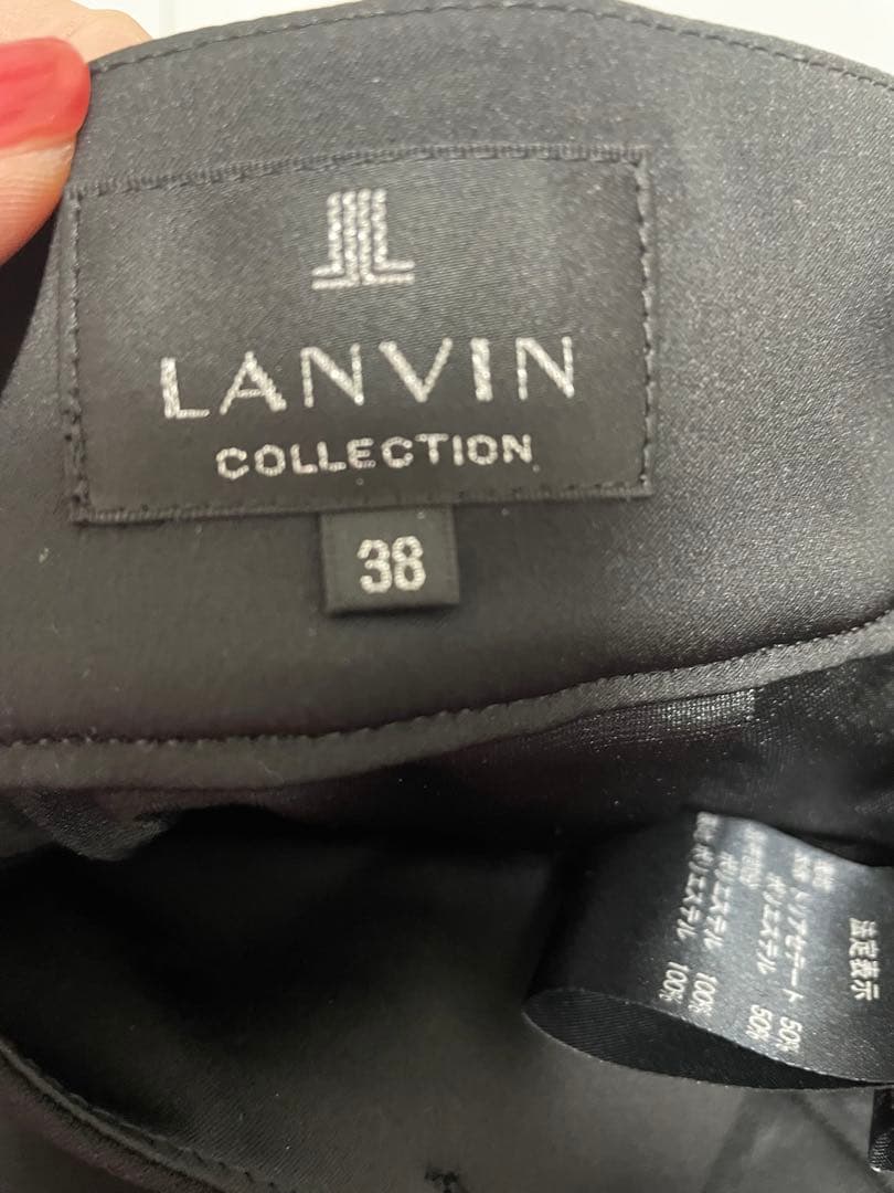 LANVIN ブラック テーラードジャケットパンツブラウス3点セット 38