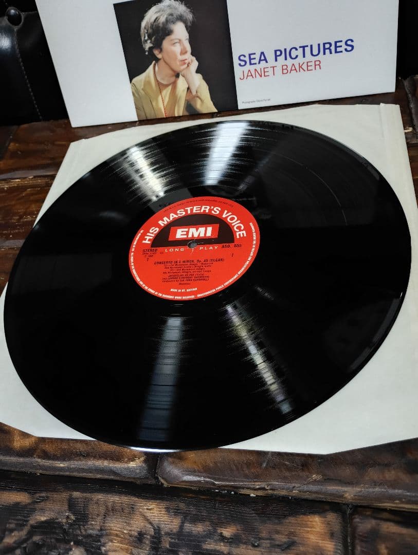 英盤　UK盤　レコード　デュ・プレ エルガー チェロ協奏曲 バルビローリ 海の絵