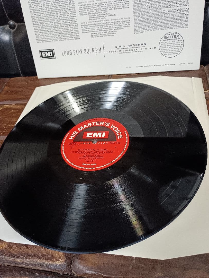 英盤　UK盤　レコード　デュ・プレ エルガー チェロ協奏曲 バルビローリ 海の絵