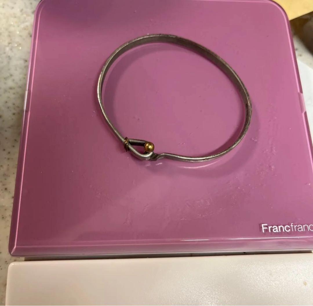 TIFFANY&Co. フック&アイ ラブノット バングル 変色シルバーK18