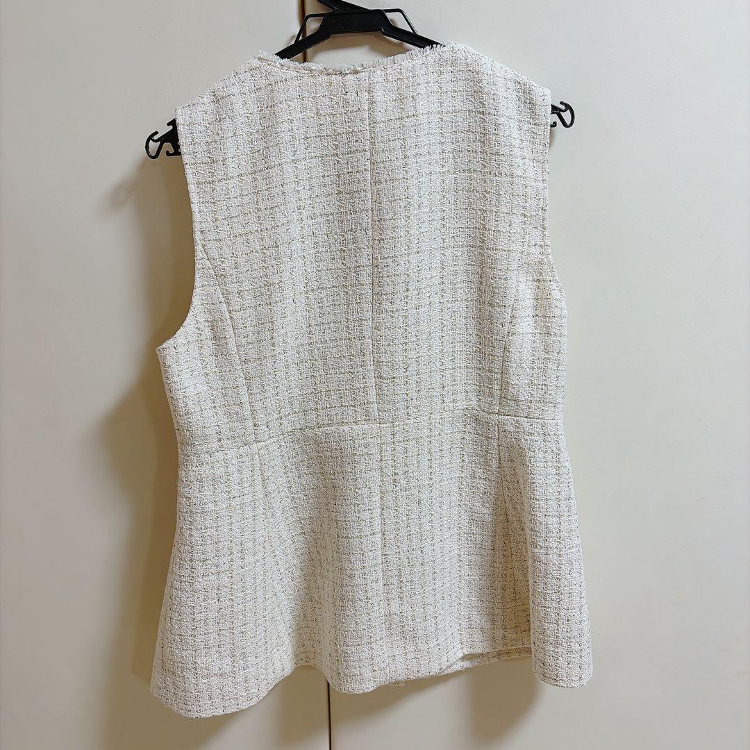 any SiS ホワイト ベスト　ジレ　晴れ着　仕事着　入園式　入学式