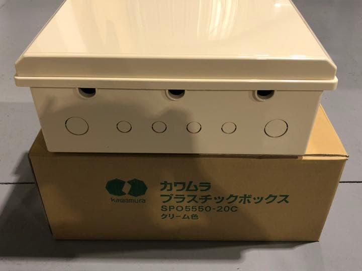 プラボックス 野外用 木製基盤 ABSドア付 クリーム