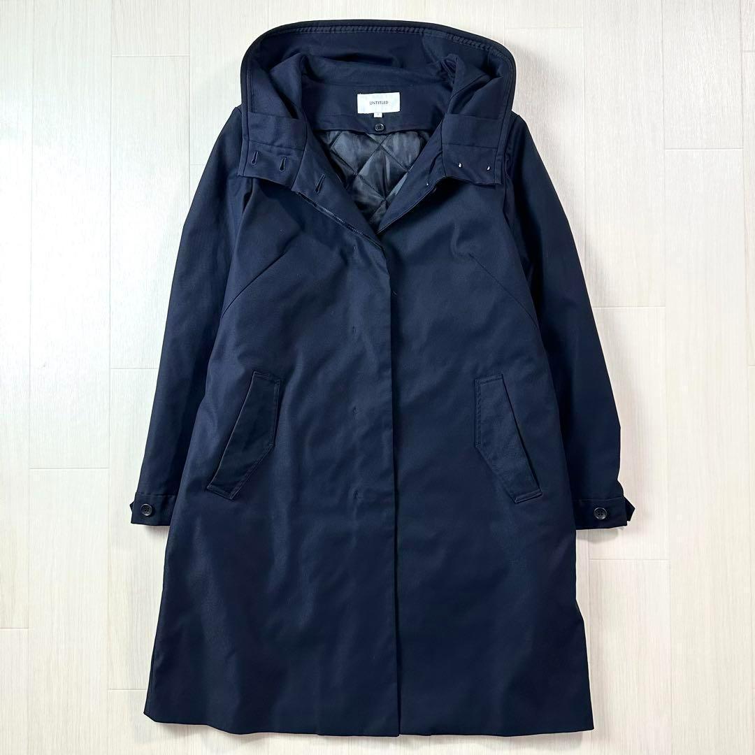 美品 untitled アンタイトル ライナー付き モッズコート ネイビー 3