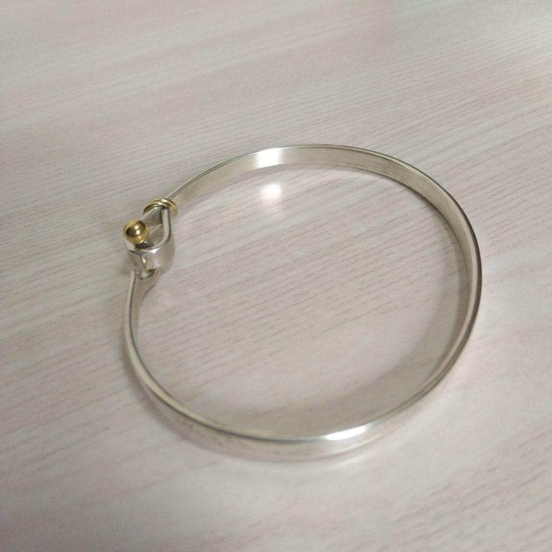 Tiffany & Co. フック&アイ バングル シルバー K18 コンビ