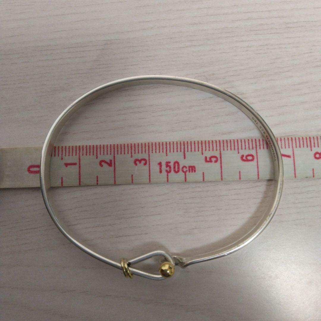 Tiffany & Co. フック&アイ バングル シルバー K18 コンビ