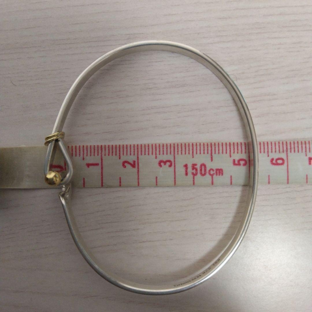 Tiffany & Co. フック&アイ バングル シルバー K18 コンビ