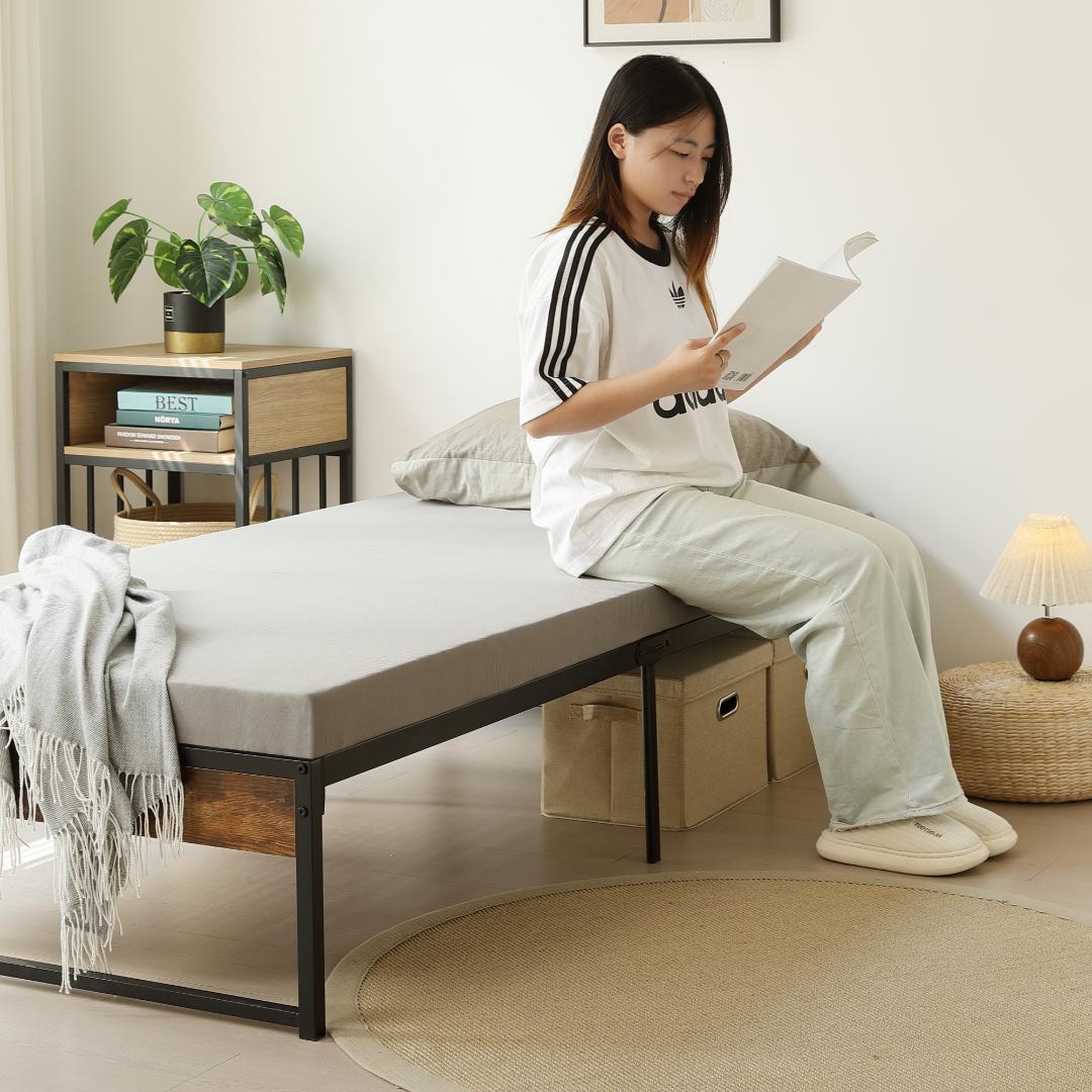 【シングル S】ベッドフレーム パイプベッド ベッド Black 2セット