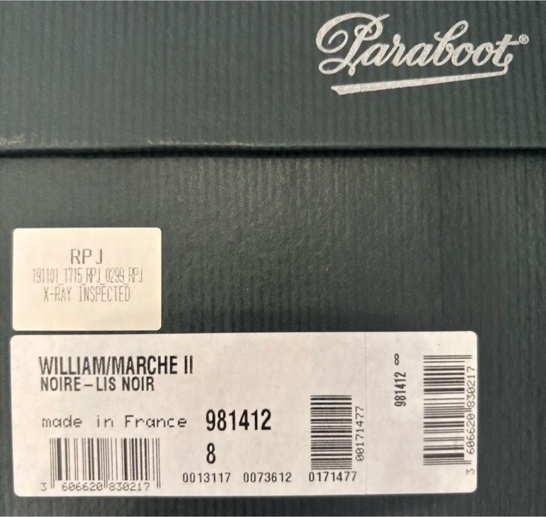 【美品】ParabootWilliam 8.5パラブーツウィリアム