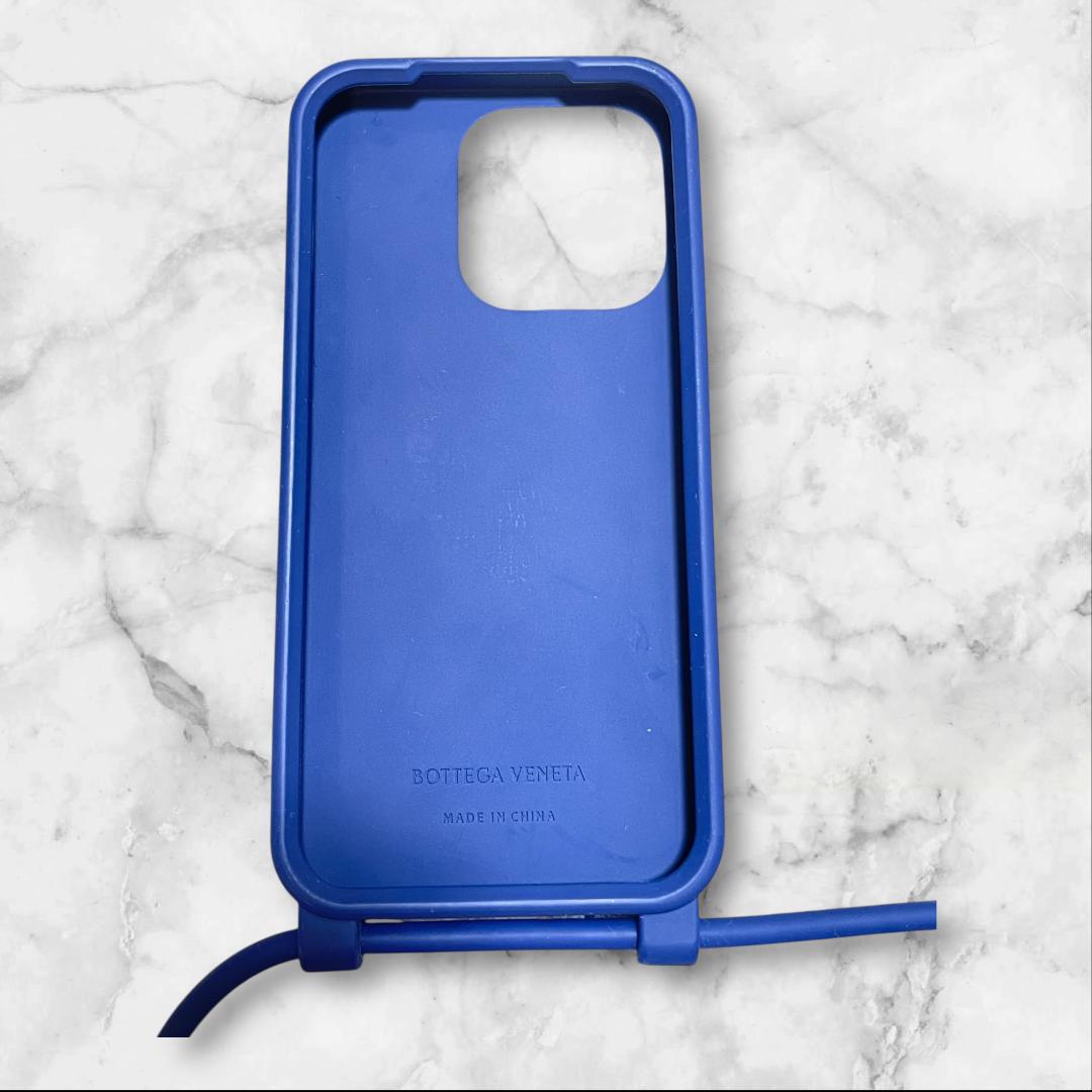 ボッテガヴェネタ 正規品 スマホケース ブルー イントレ