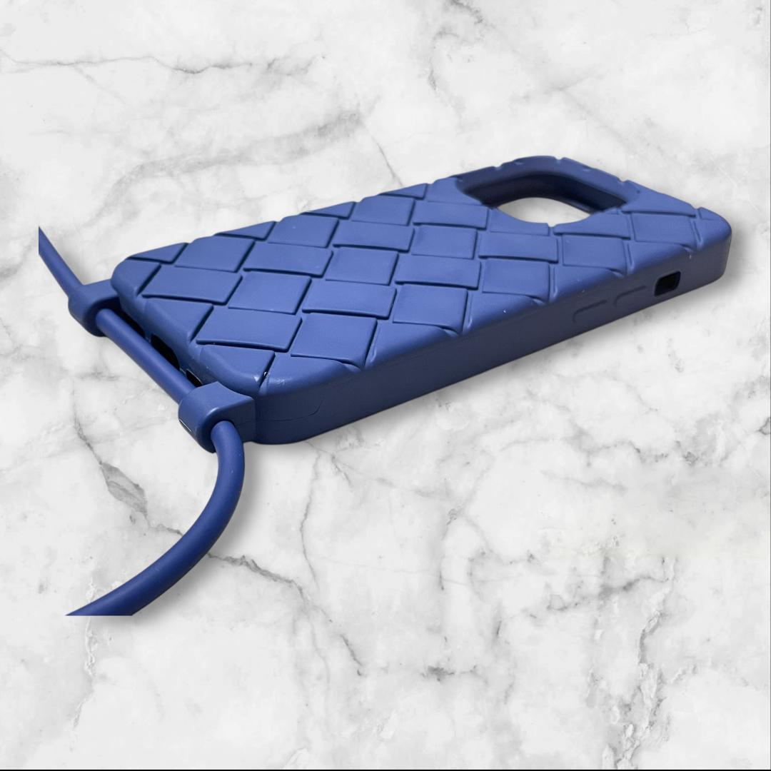 ボッテガヴェネタ 正規品 スマホケース ブルー イントレ