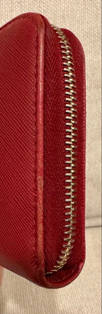 ★タイムセール★PRADA プラダ　ラウンドファスナー　長財布　赤　レッド