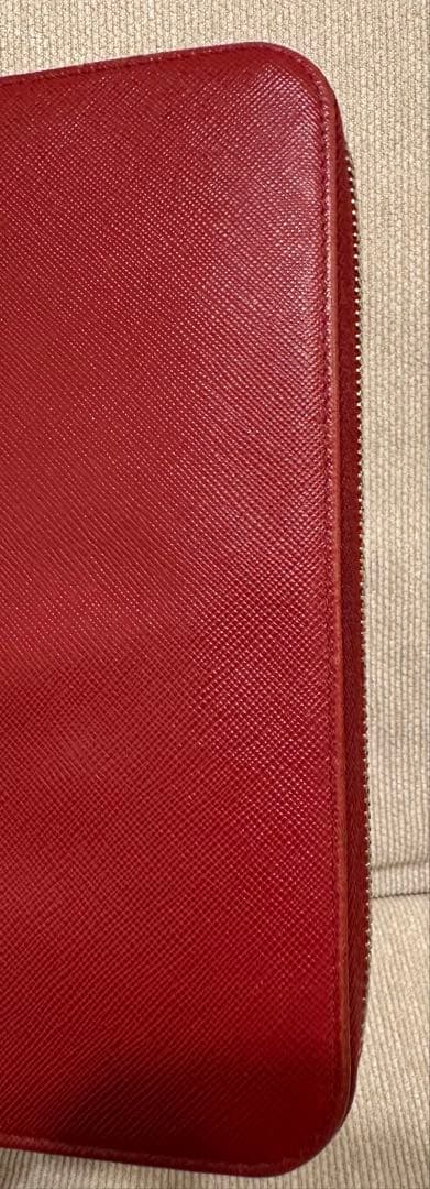 ★タイムセール★PRADA プラダ　ラウンドファスナー　長財布　赤　レッド