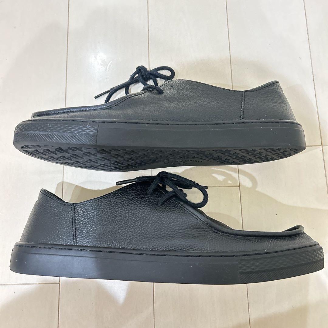コンバース レザー モカシンシューズ ブラック 27cm