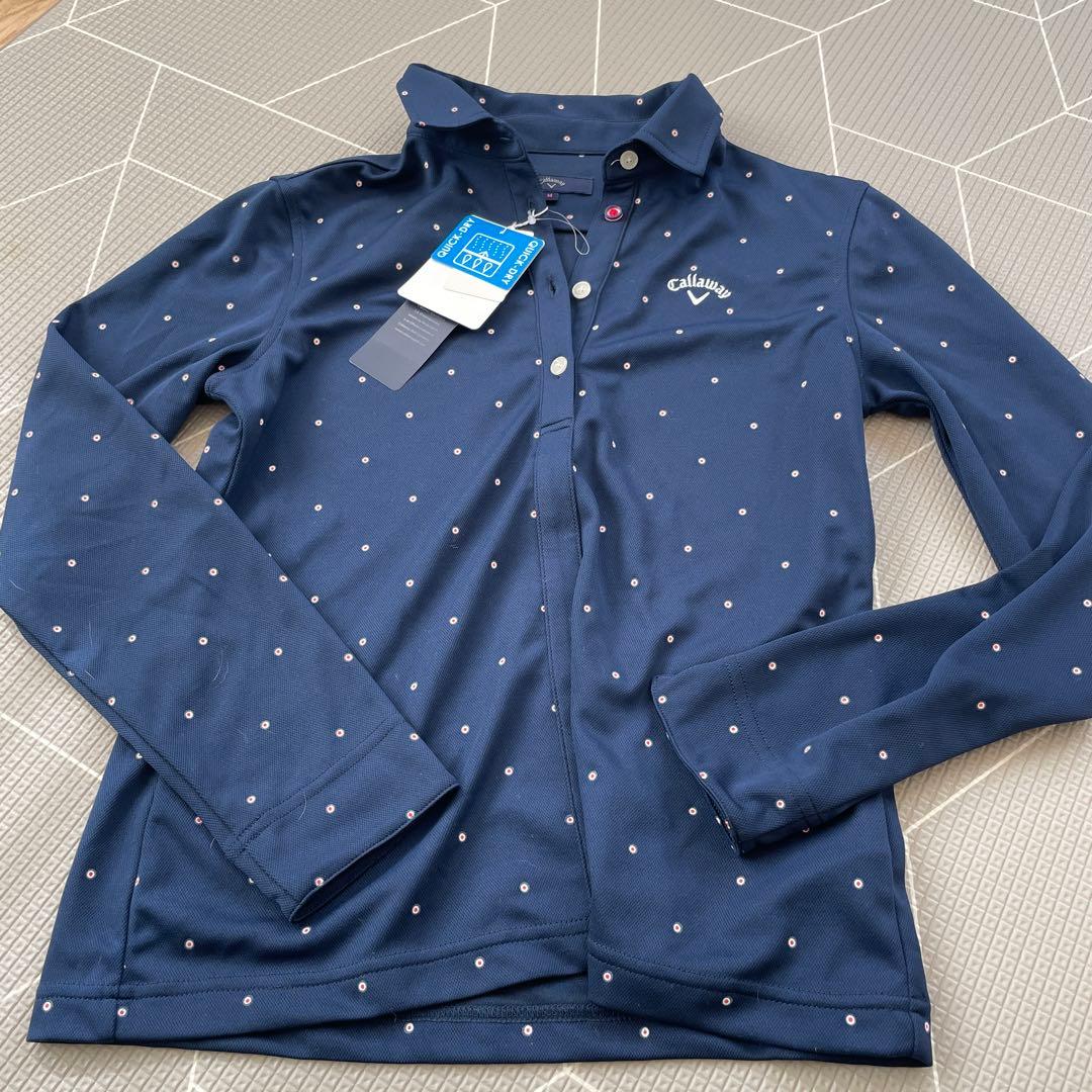 Callaway ネイビー ドット柄 シャツ ベストセット
