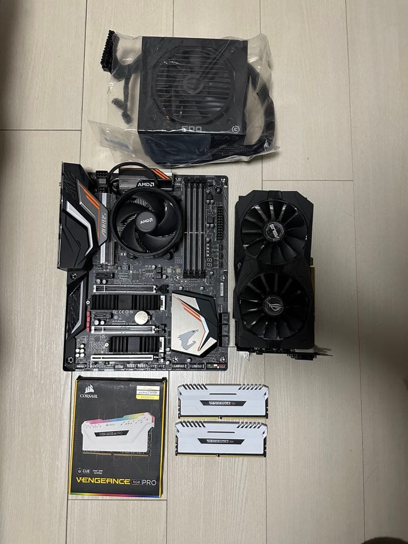 自作PCパーツ一式セット（CPU・マザーボード・GPU・メモリ・電源）