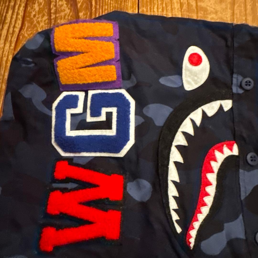 BAPE ape a bathing ape迷彩　ブルーシャーク カモジャケット