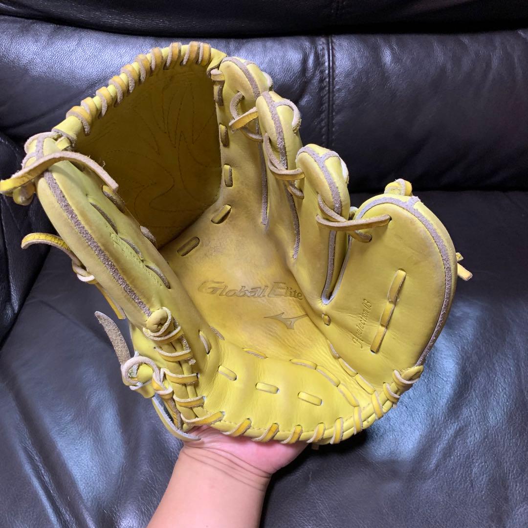 Mizuno Global Elite 硬式投手用グローブ イエロー