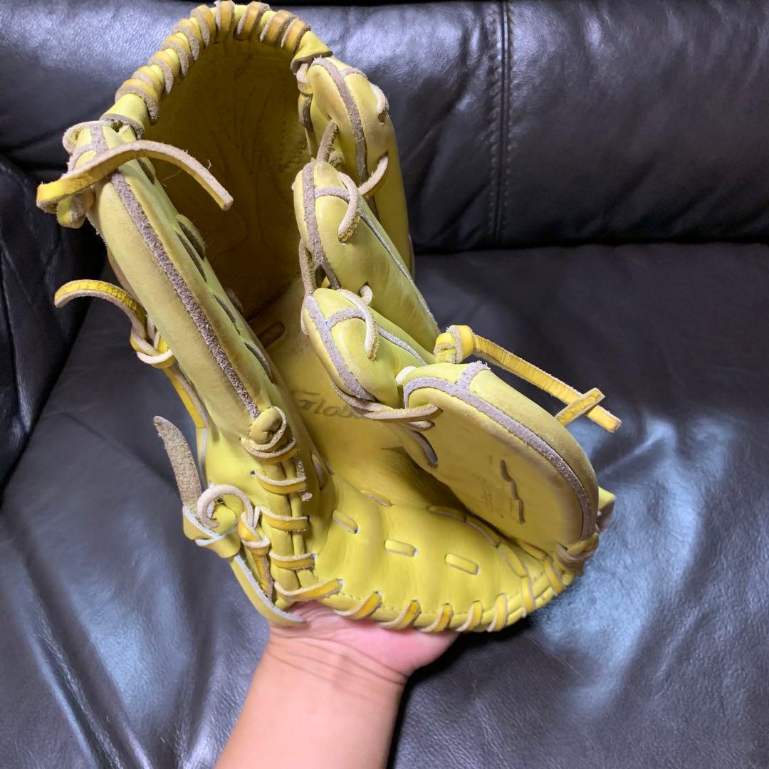 Mizuno Global Elite 硬式投手用グローブ イエロー