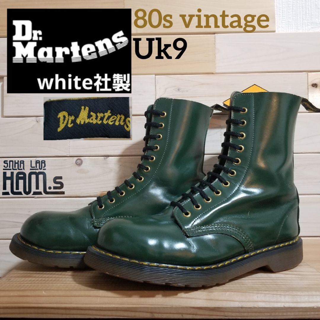 美品　Dr.Martens ドクターマーチン 4ホール 英国ホワイト社製 28