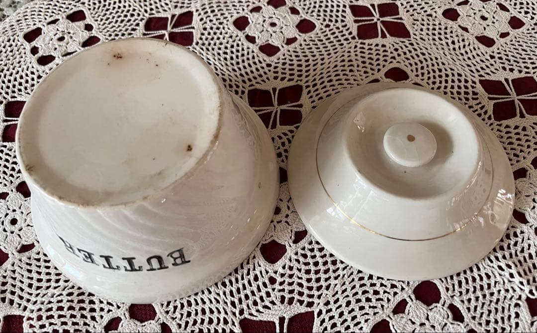 イギリスアンティーク バターディッシュ ビクトリアンアンティーク