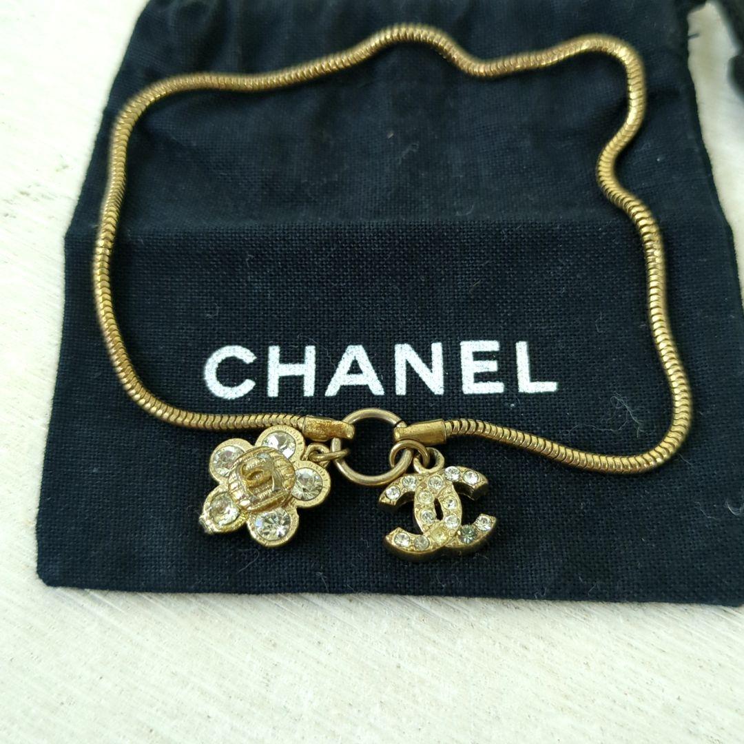 CHANEL シャネル ココマーク カメリア バッグチャーム ゴールドカラー