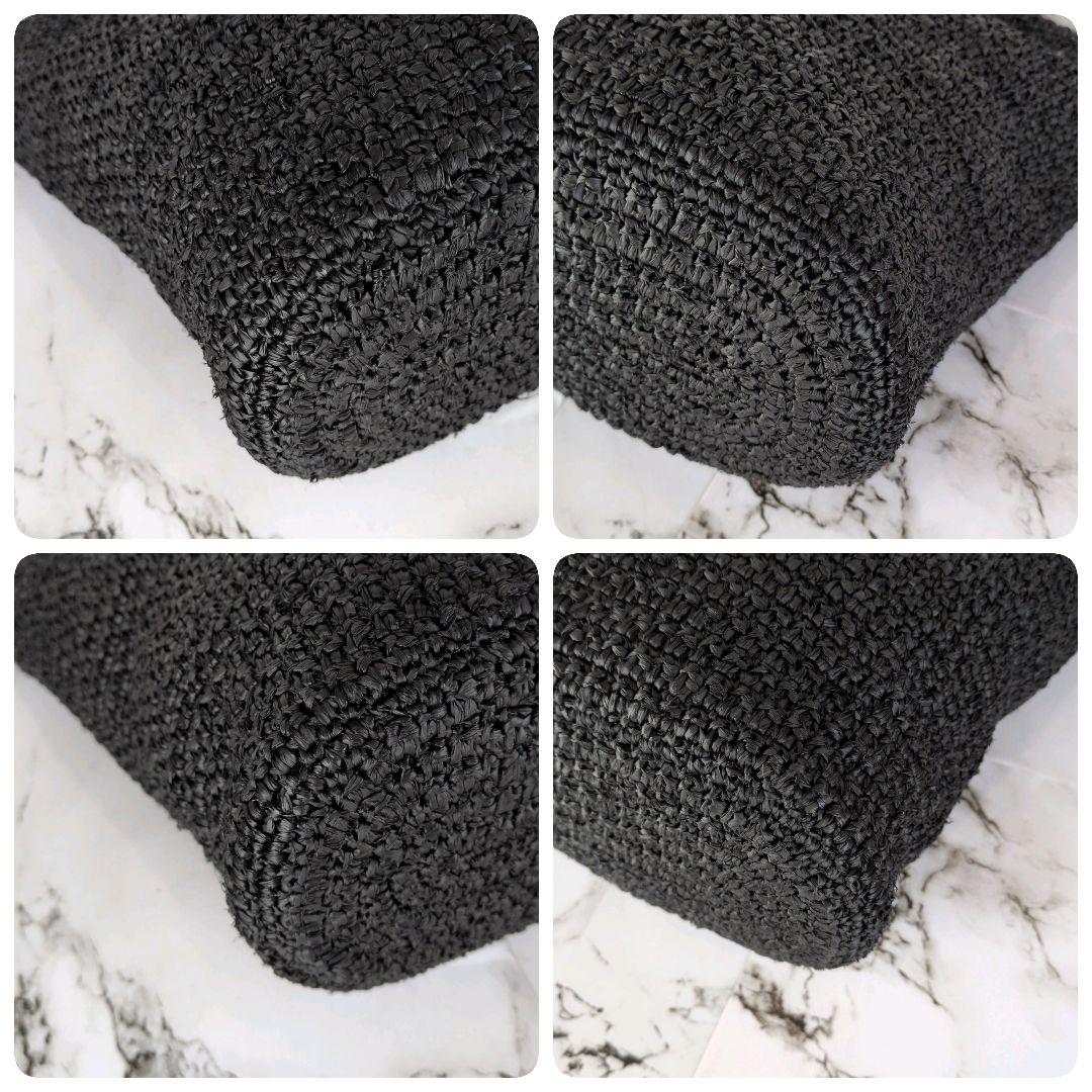 【極美品】ヘレンカミンスキー☆かごバッグ　ラフィア　A4 トートバッグ　ブラック