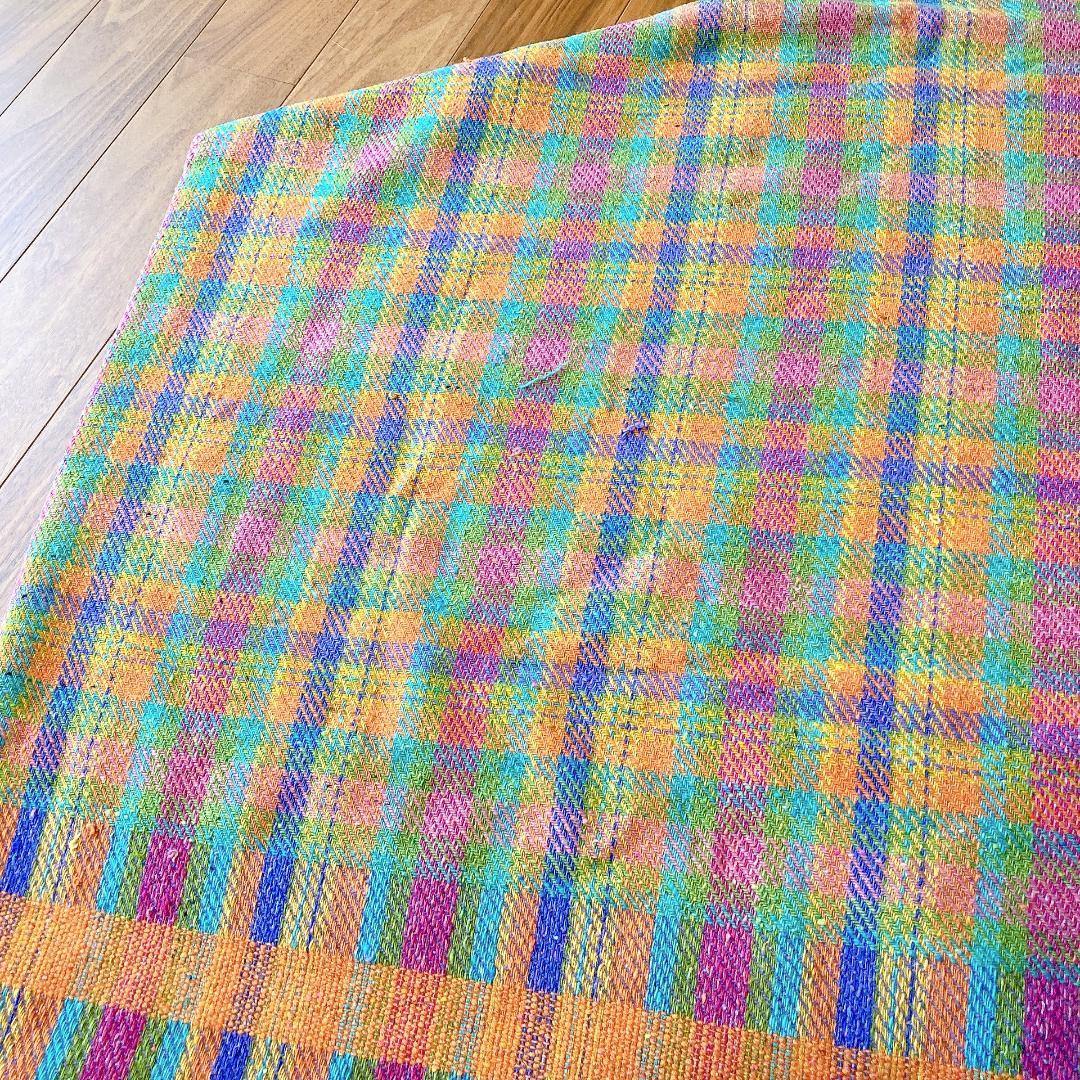 HERMES　エルメス　ブランケット　ウール　マドラスチェック　正規品　送料無料