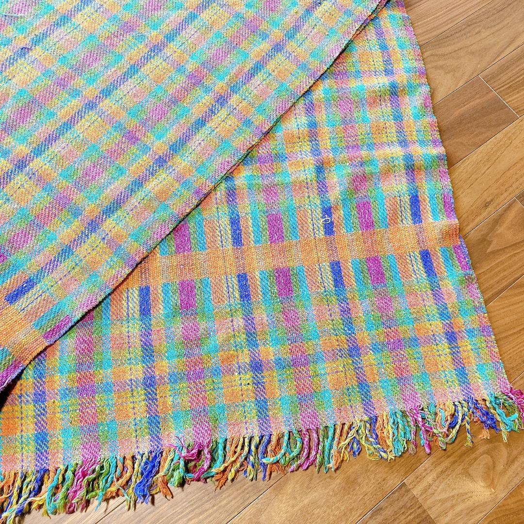 HERMES　エルメス　ブランケット　ウール　マドラスチェック　正規品　送料無料