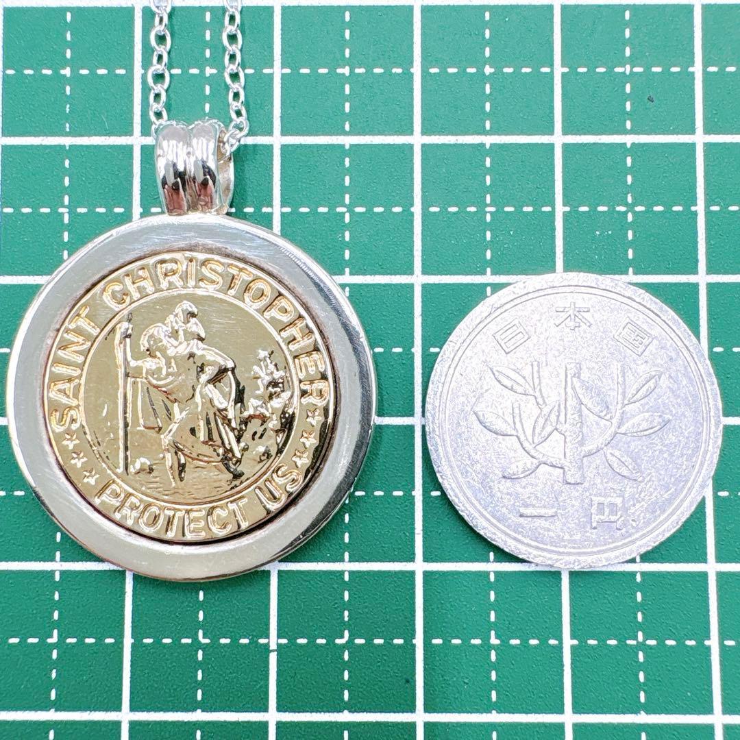 極美品 ティファニー セントクリストファー チェーン社外品 シルバー k18