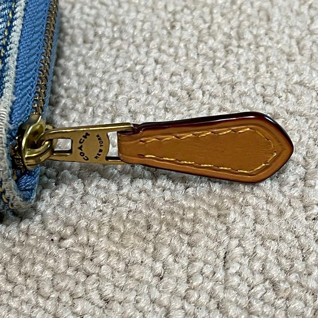 希少✨COACH コーチ デニム ケース 小銭入れ ブルー 財布 美品