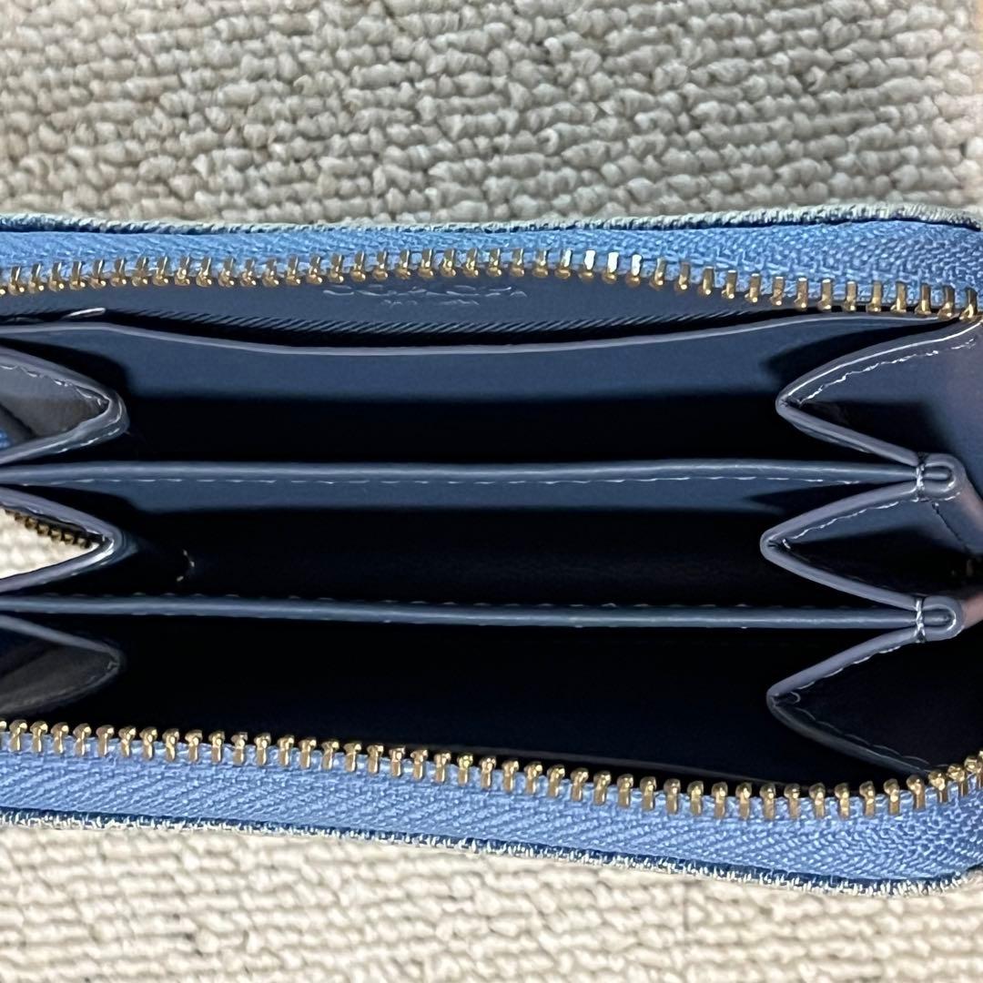 希少✨COACH コーチ デニム ケース 小銭入れ ブルー 財布 美品