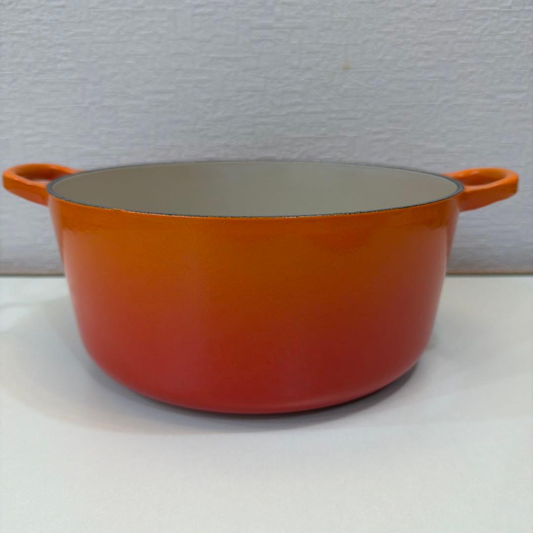 LE CREUSET ココット ロンド 両手鍋 24cm オレンジ