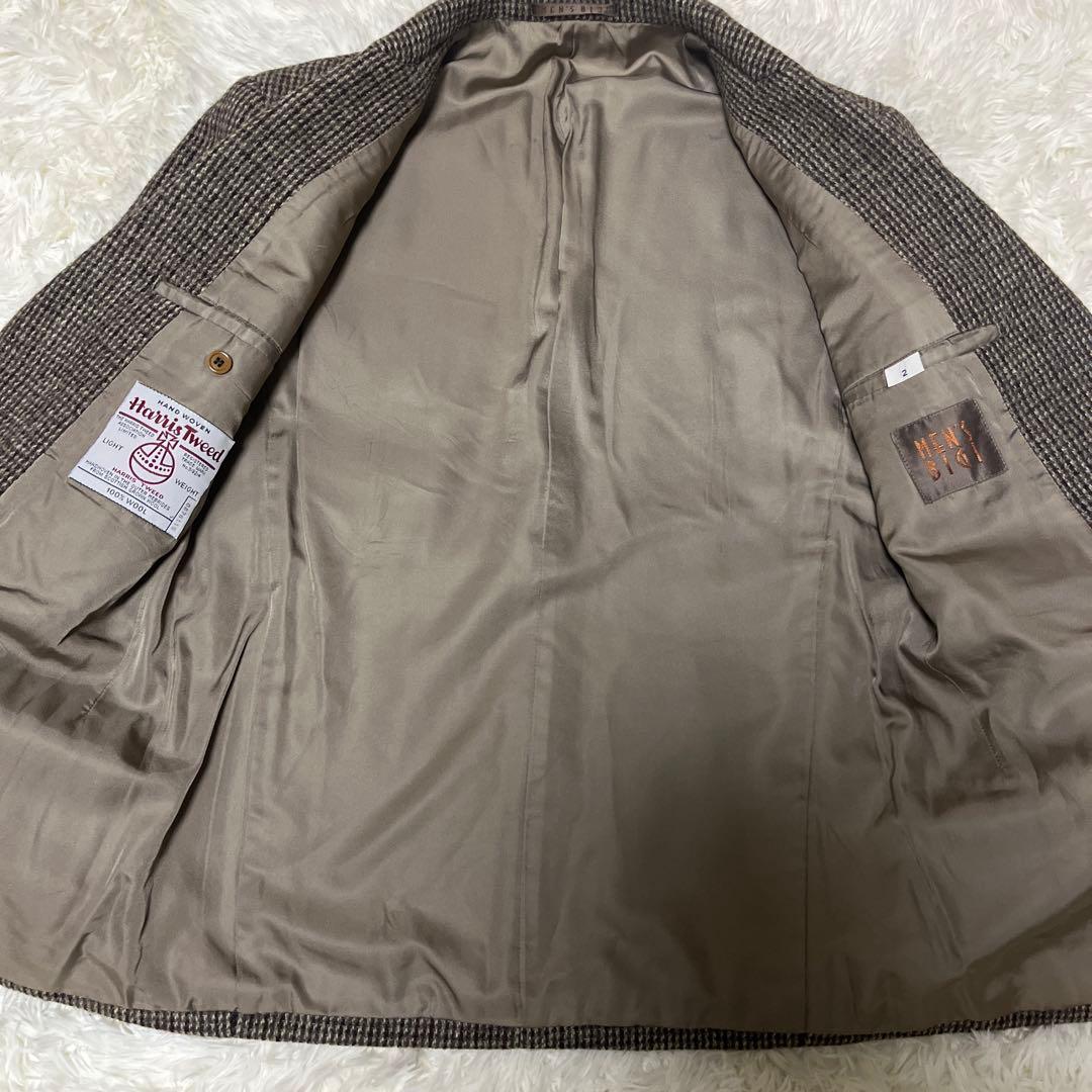 最終値下げ！極美品ハリスツイード テーラードジャケット ツイード ヘリンボーン